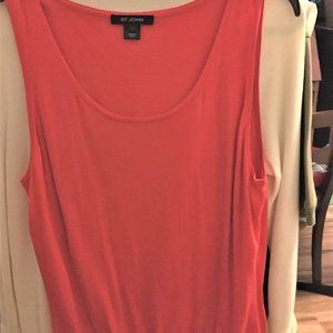 St. John Orange Lt. Wt. Tank Top Size L EUC